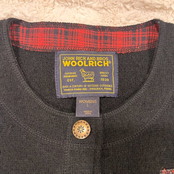 Woolrich Vintage Women's Wool Vest Christmas Winter Nature Outdoorsy Size Large - Picture 3 of 6